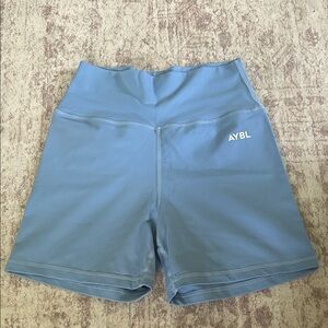 AYBL High-Waist Bike Shorts in Sky Blue